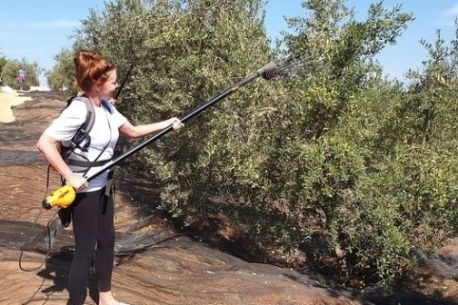 a man standing next to a tree