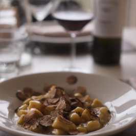 Farm lunch with fresh truffles Italy