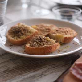 Farm lunch with fresh truffles Italy
