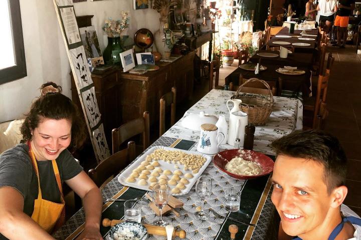 a group of people sitting at a table