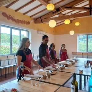 Traditional pasta shaping lesson with dough made from fresh milled flour