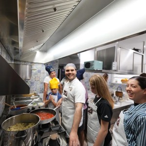 Homemade tiramisu dessert at the end of the cooking class