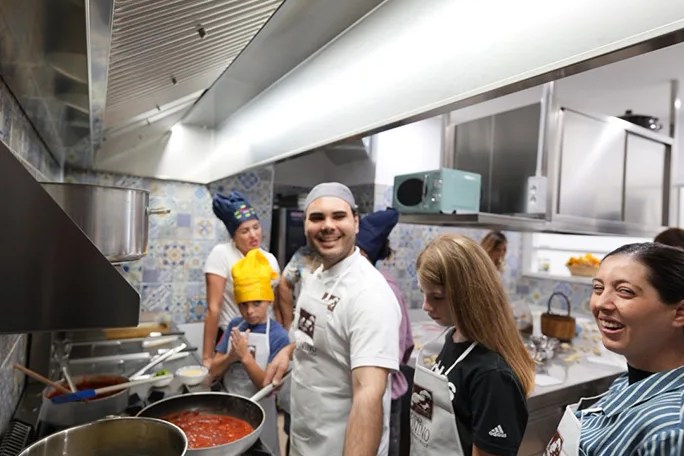 Homemade tiramisu dessert at the end of the cooking class