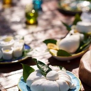 Traditional mozzarella making in Sorrento farm