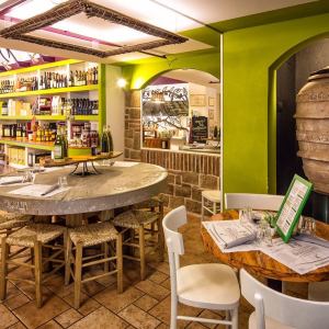 Ancient olive oil tools and presses displayed in an Italian olive oil museum